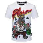 philipp plein t-shirt cut round neck dog robber cheap